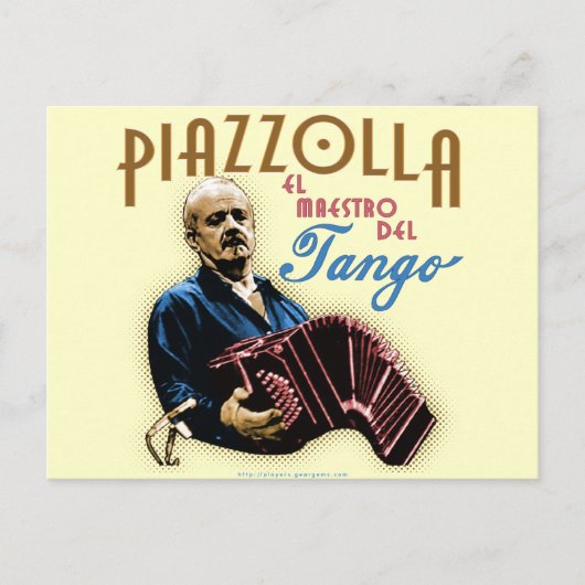 Astor Piazzolla Briefkaart (Voorkant)