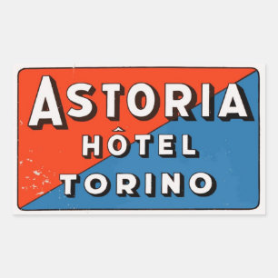 Astoria Hotel (Torino - Italië) Rechthoekige Sticker