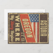 Astoria Oregon Briefkaart (Voorkant / Achterkant)