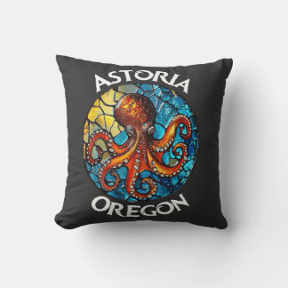 Astoria Oregon Glas in lood octopus Kussen