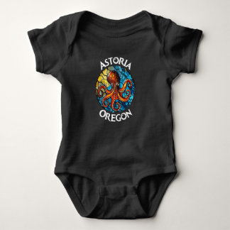 Astoria Oregon Glas in lood octopus Romper