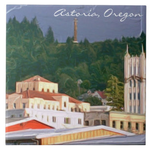 Astoria Oregon Large (6 x 6 inch) keramische foto' Tegeltje