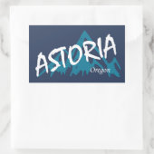 Astoria Oregon Mountains Rechthoekige Sticker (Tas)
