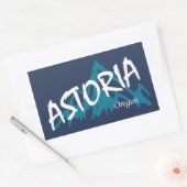 Astoria Oregon Mountains Rechthoekige Sticker (Envelop)
