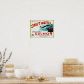 Astoria, Oregon - Thompson's Swift Water Salmon Poster (Keuken)