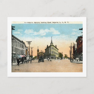 Astoria Square, Astoria, Queens, New York Vintage Briefkaart