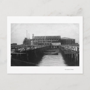 Astoria, uitzicht Oregon van de visverpakking Briefkaart