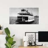 Astoria, Uitzicht van de veerboot Megler Poster (Thuiskantoor)