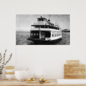 Astoria, Uitzicht van de veerboot Megler Poster (Keuken)