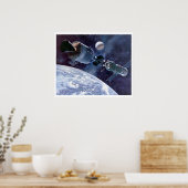ASTP Docking Apollo Soyuz Spacecraft Poster (Keuken)