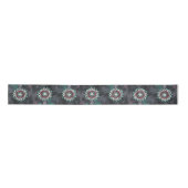 Astract Dot Mandala in Black Red White Turquoise Lint (Voorkant)