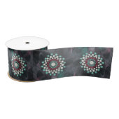 Astract Dot Mandala in Black Red White Turquoise Lint (Spoel)