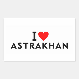 Astrakhan Rusland liefde stad hart als reizen Rechthoekige Sticker