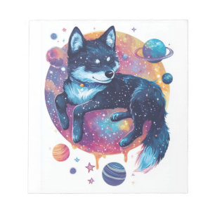 Astral Akita - Kosmische Ruimte Hond Notitieblok