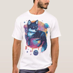 Astral Akita � Kosmische Ruimte Hond T-shirt