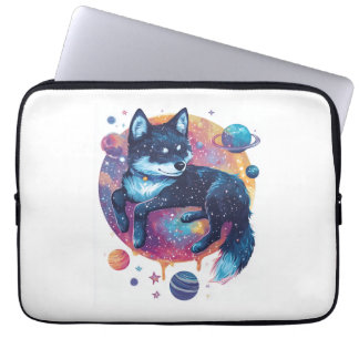 Astral Akita - kosmische ruimtehond Laptop Sleeve