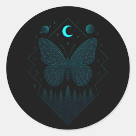 Astral Butterfly - Cosmic Beauty Ronde Sticker