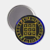 ASTRAL CODE, MAGIC SQUARE 33 Zodiac Astrology Char Magneet (Voorkant / Achterkant)