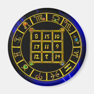 ASTRAL CODE, MAGIC SQUARE 33 Zodiac Astrology Char Magneet