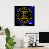 ASTRAL CODE, MAGIC SQUARE 33 Zodiac Astrology Char Poster (Thuiskantoor)