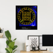 ASTRAL CODE, MAGIC SQUARE 33 Zodiac Astrology Char Poster (Thuiskantoor)