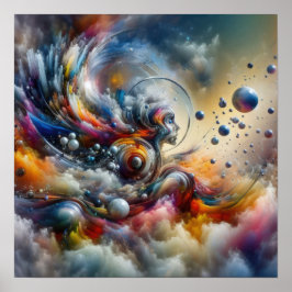 Astral Dance - Abstracte vrouw - Surreal Art Poster