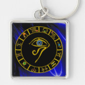 ASTRAL EYE / BLUE TALISMAN / Astrology Chart Sleutelhanger (Voorkant)