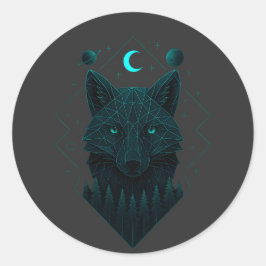 Astral Fox - Cosmic Clever Spirit Ronde Sticker