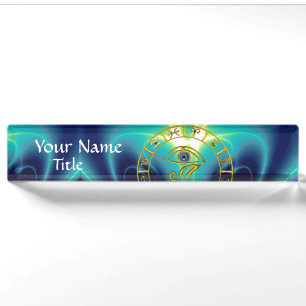 ASTRAL HORUS EYE, BLUE TALISMAN Astrology Zodiac Naambordje