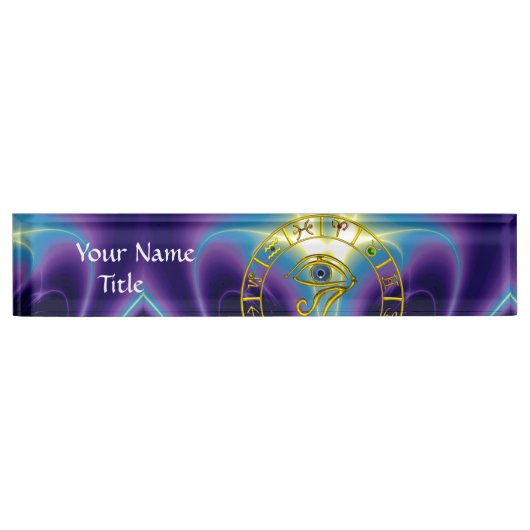 ASTRAL HORUS OYE, BLUE TALISMAN Astrology Chart Naambordje (Voorkant)