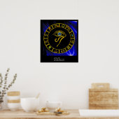 ASTRAL HORUS OYE, BLUE TALISMAN Astrology Chart Poster (Keuken)