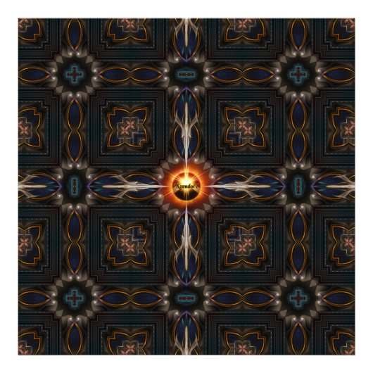 Astral Imperial Fractal Art Compositie Foto Afdruk (Voorkant)