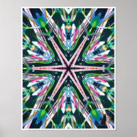 Astral Kinetic Collage Kaleidoscoop Poster