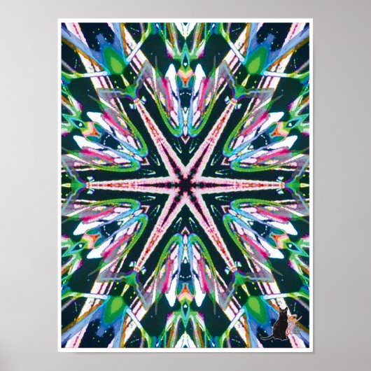 Astral Kinetic Collage Kaleidoscope Poster (Devant)