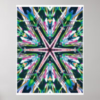 Astral Kinetic Collage Kaleidoscope Poster