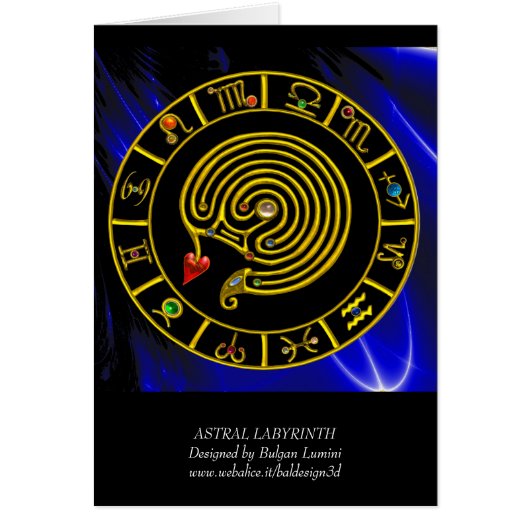ASTRAL LABYRINTH GOLD ZODIAC CHART Astrologie (Devant)