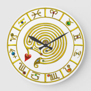ASTRAL LABYRINTH GOLD ZODIAC CHART Astrologie Grote Klok