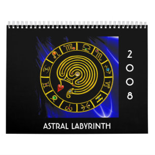 ASTRAL LABYRINTH GOLD ZODIAC CHART Astrologie Kalender