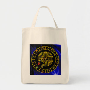 ASTRAL LABYRINTH GOLD ZODIAC CHART Astrologie Tote Bag
