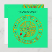 ASTRAL LABYRINTH, wit groen, blauw rood Kaart (Voorkant / Achterkant)