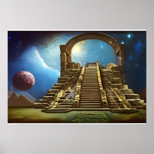 Astral Ruins Digital Art Poster (Voorkant)