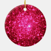 Astrale glitter Hot roze kerst ornamenten (Achterkant)
