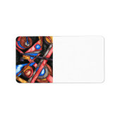 Astrale Reis-Handgeschilderde Abstracte Geometrisc Etiket (Voorkant)