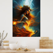 Astrape AI Fantasy Digitale Kunst Print Griekse Go (Keuken)