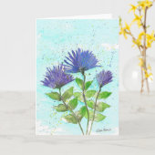 Astres aquarelle, Note, Cartes de voeux (Fleur jaune)