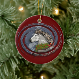 Astrid IJslandse Merrie voor de Feestdagen Keramisch Ornament