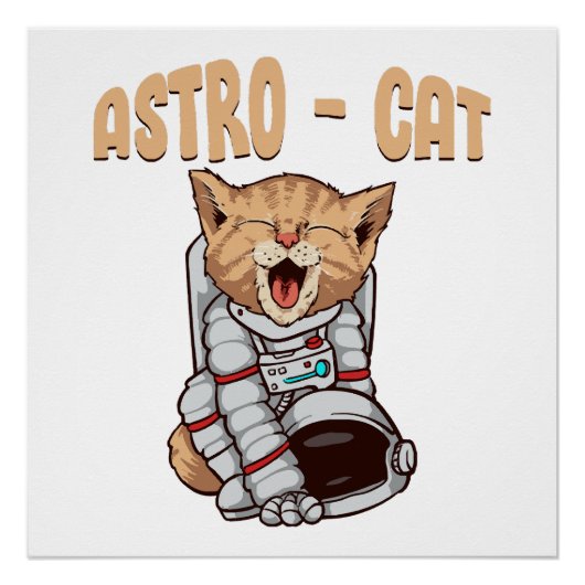 Astro Cat Perfect Poster (Voorkant)