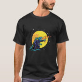 Astro Godzilla illustratie met design T-shirt (Voorkant)