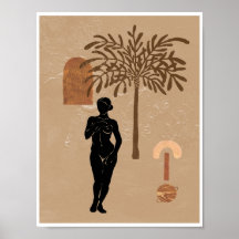 Astro Hemelse Godin Palm Boog Boho Kunst