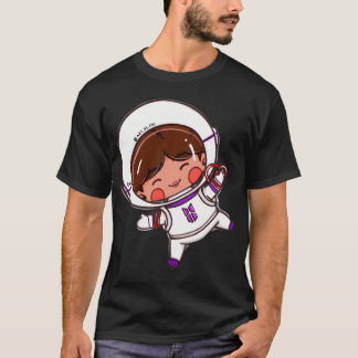 Astro Jin De Astronaut Drijvend In Ruimtepatroon T-shirt